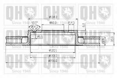 QUINTON HAZELL bdc3680 -  Тормозной диск